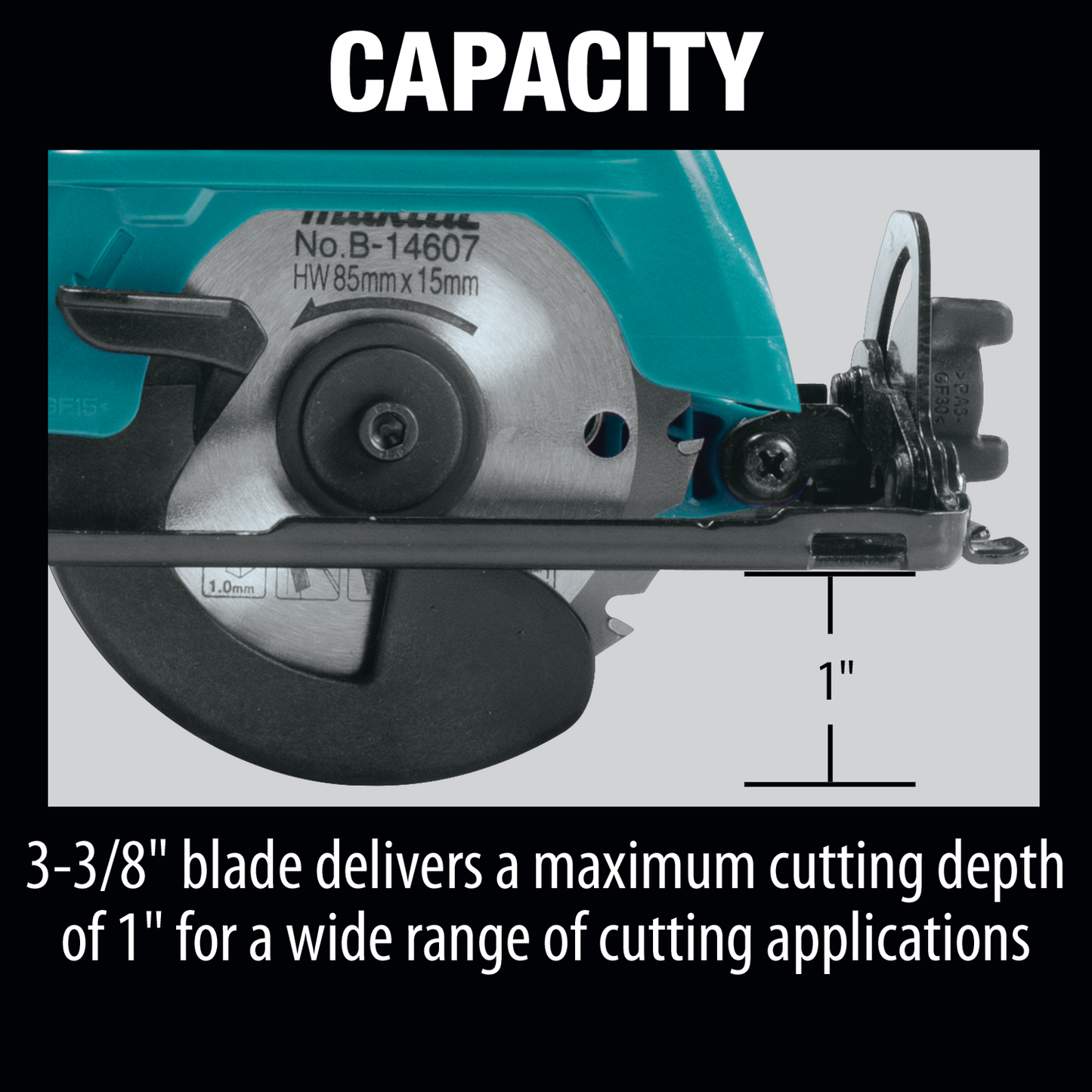 Makita SH02R1 12V max CXT® Lithium‑Ion Cordless 3‑3/8" Circular Saw Kit (2.0Ah)