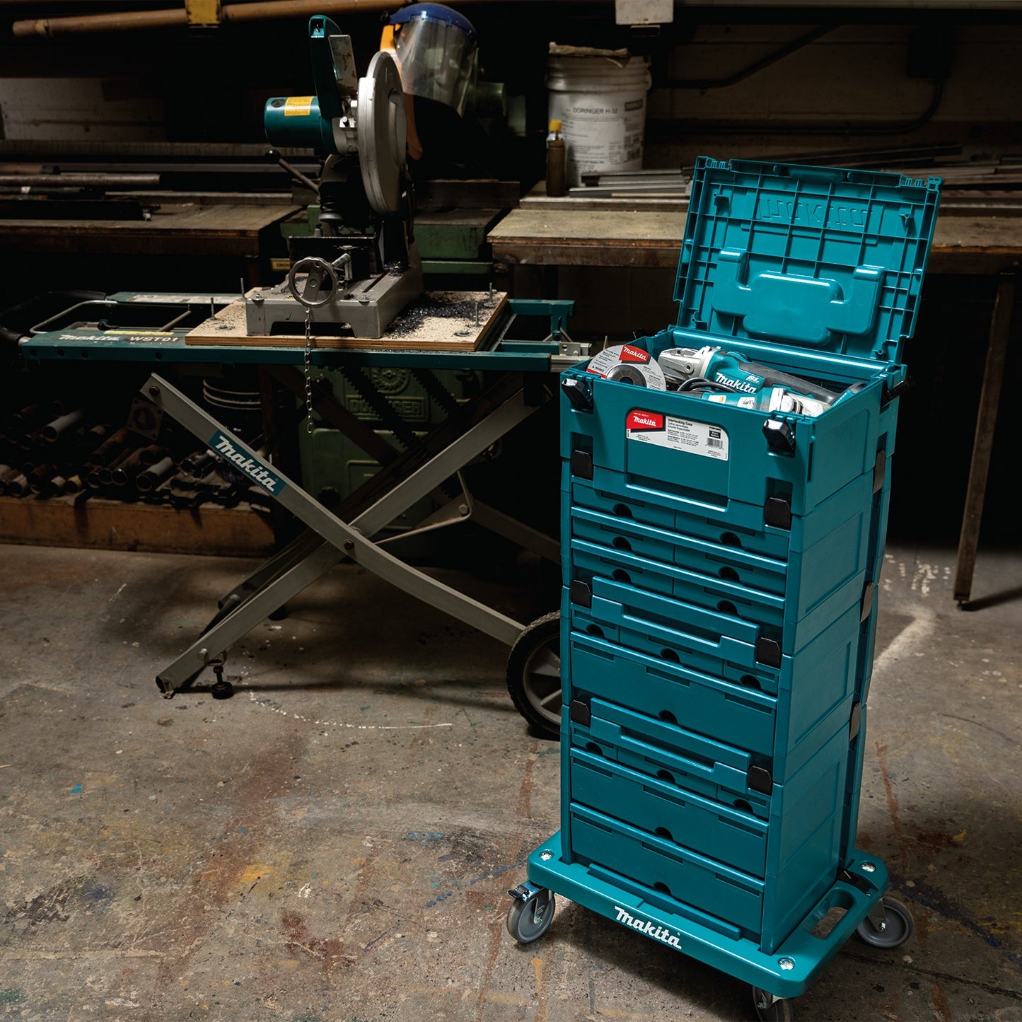 Makita P-84333 MAKPAC 6 Drawer Interlocking Case, 8‑1/2" x 15‑1/2" x 11‑5/8"