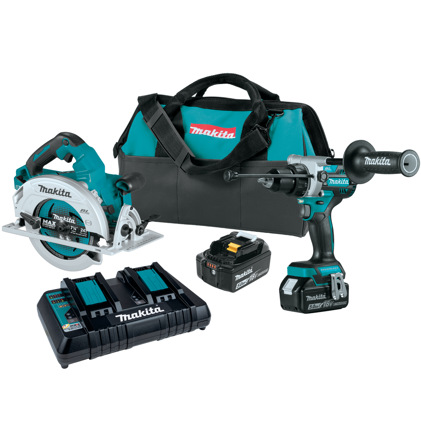 Makita XT290PT 18V LXT® Lithium‑Ion Brushless Cordless 2‑Pc. Combo Kit (5.0Ah)