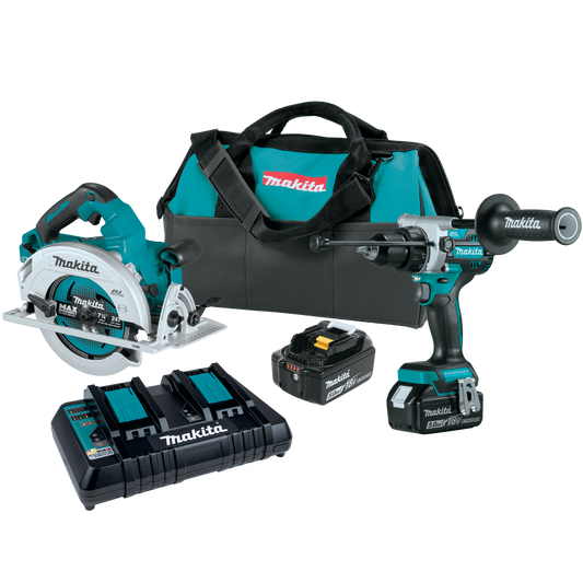 Makita XT290PT 18V LXT® Lithium‑Ion Brushless Cordless 2‑Pc. Combo Kit (5.0Ah)