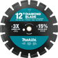 Makita B-69668 12" Diamond Blade, Segmented, Dual Purpose