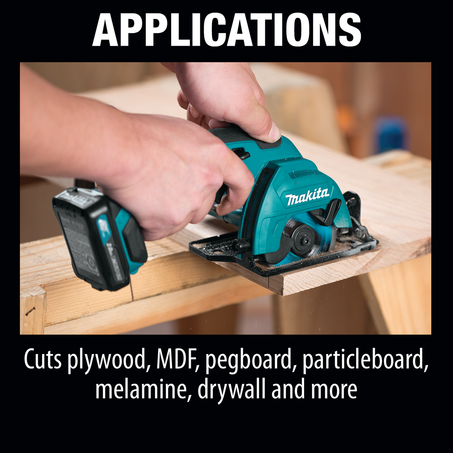 Makita SH02R1 12V max CXT® Lithium‑Ion Cordless 3‑3/8" Circular Saw Kit (2.0Ah)