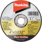 Makita B-46143-25 4" x .032" x 5/8" Ultra Thin Cut‑Off Wheel, Stainless, 25/pk
