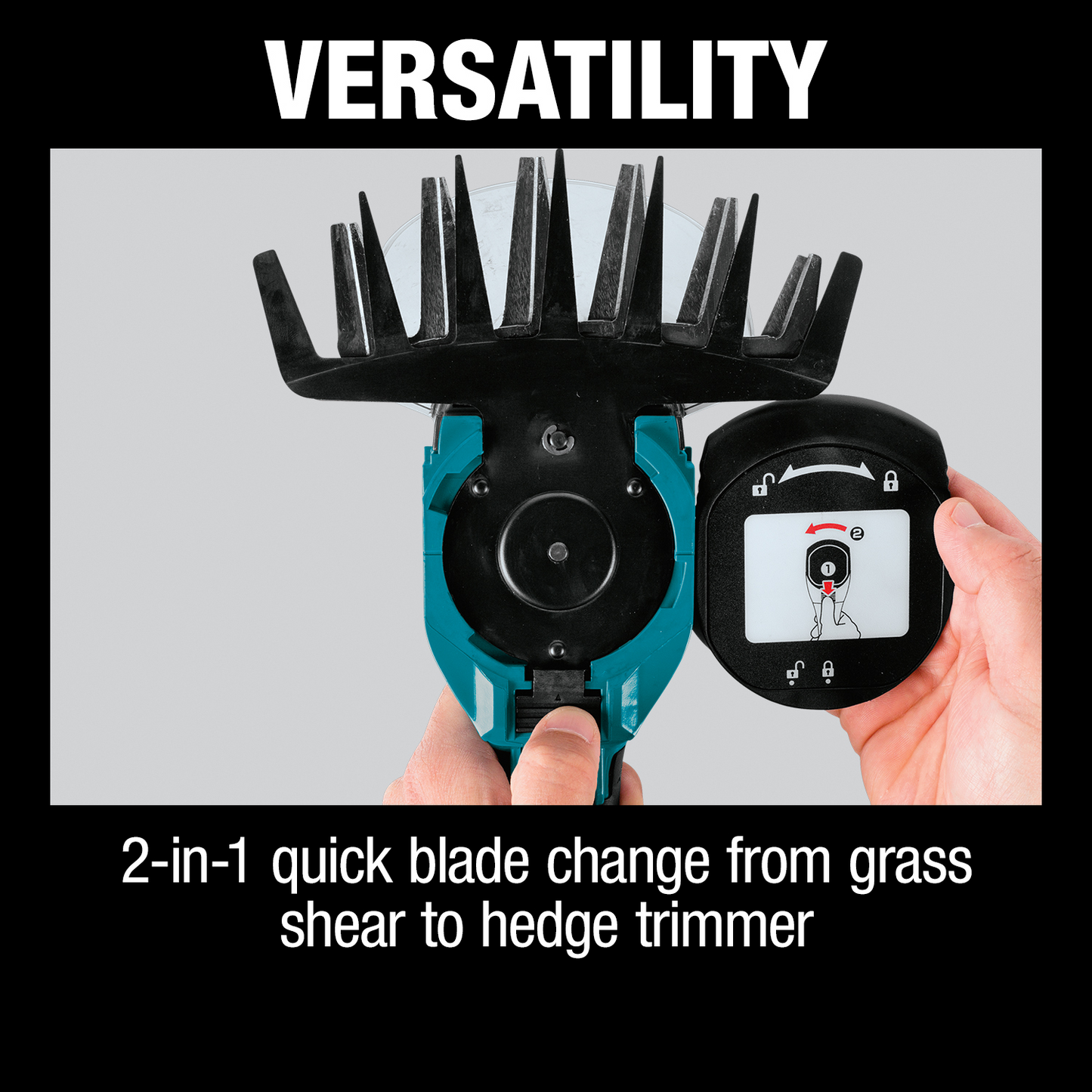 Makita XMU04ZX 18V LXT® Lithium‑Ion Cordless Grass Shear with Hedge Trimmer Blade, Tool Only