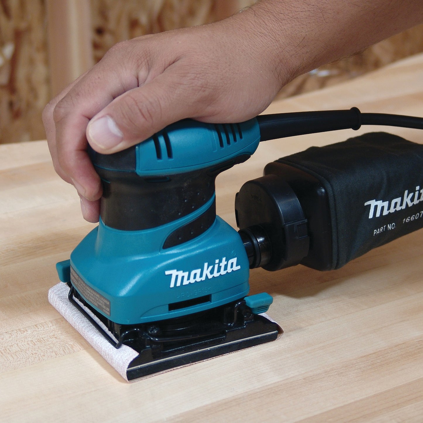 Makita BO4556K 1/4 Sheet Finishing Sander, with Tool Case