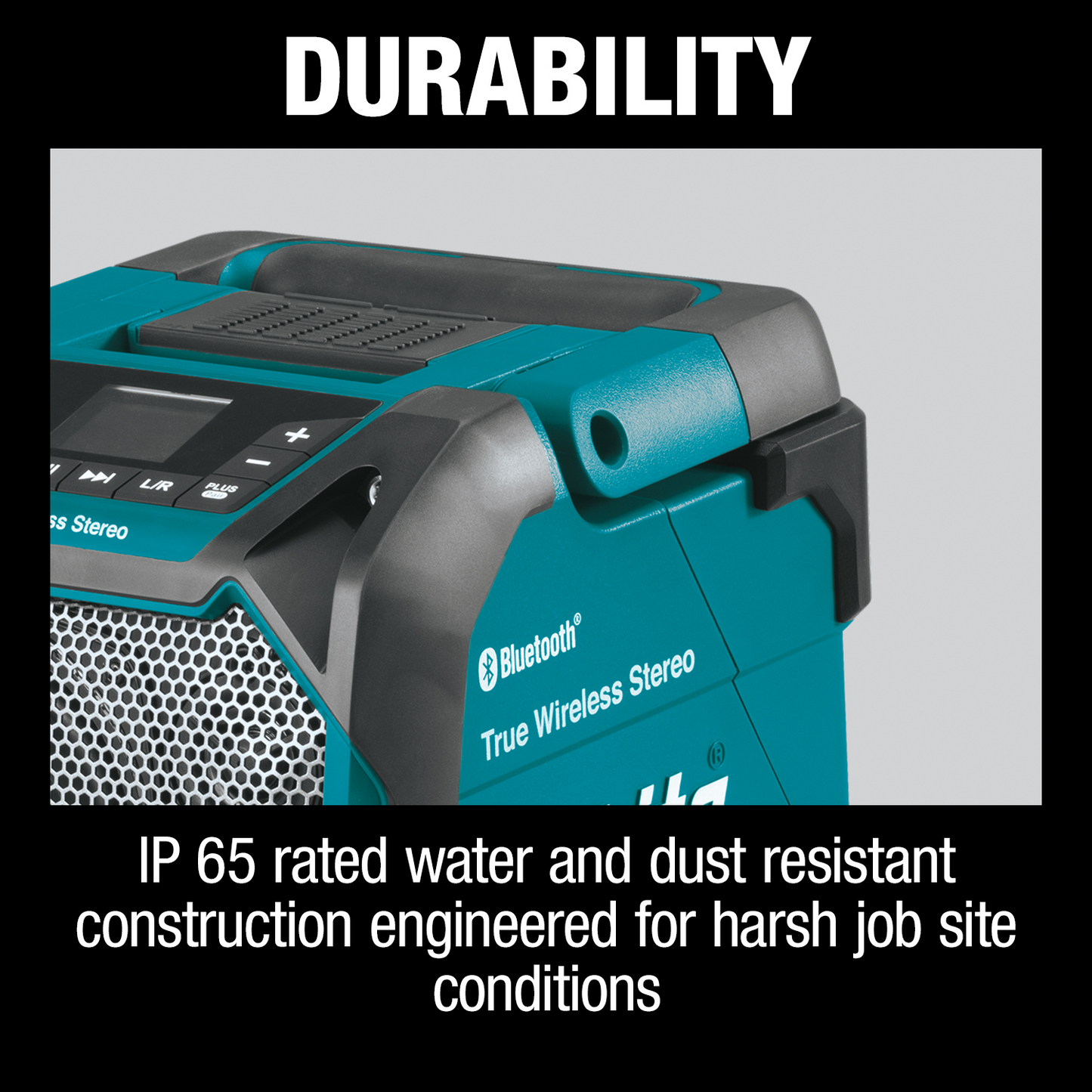 Makita XRM11 18V LXT® / 12V max CXT® Lithium‑Ion Cordless/Corded Bluetooth® Job Site Speaker, Tool Only