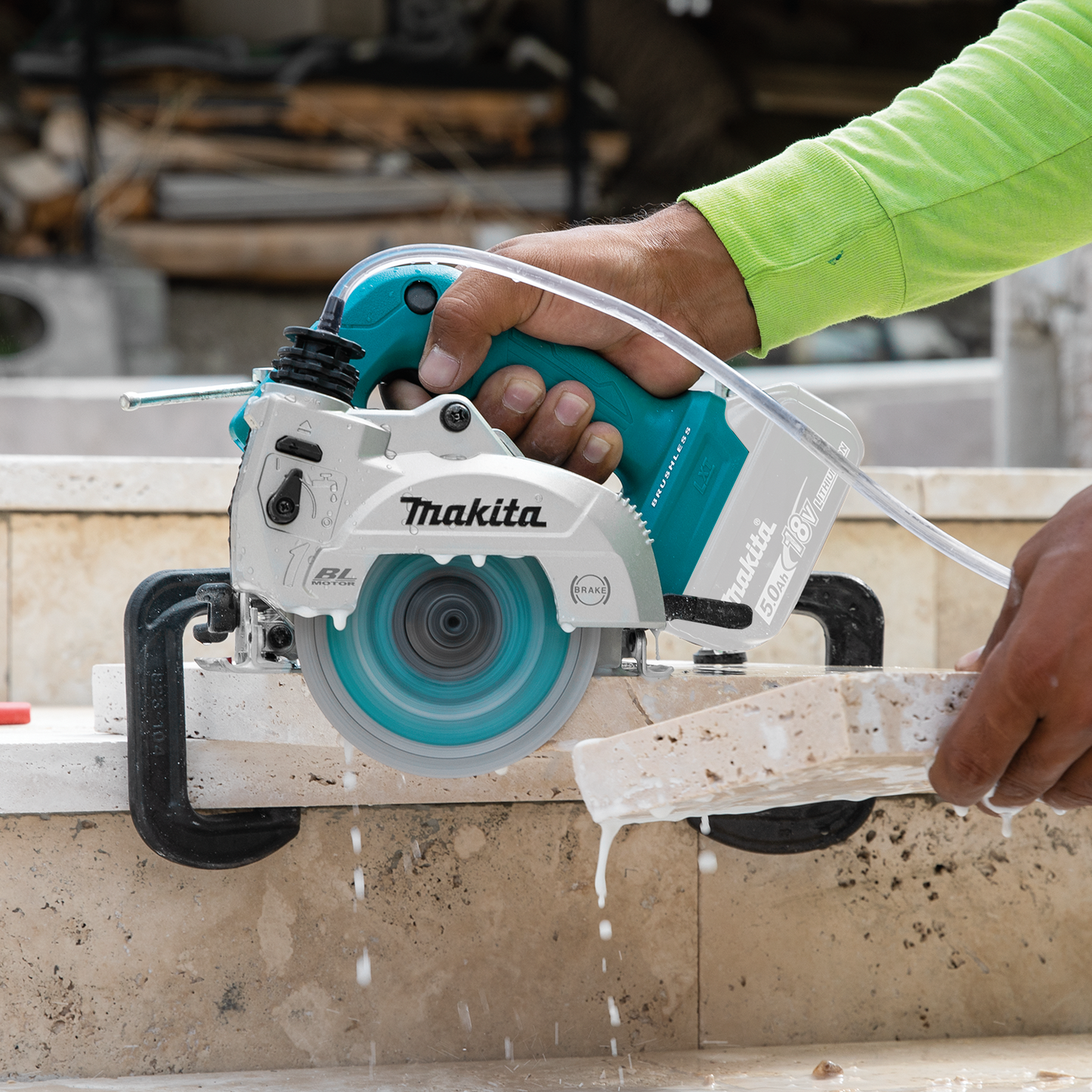 Makita XCC01Z 18V LXT® Lithium‑Ion Brushless Cordless 5" Wet/Dry Masonry Saw, AWS® Capable, Tool Only