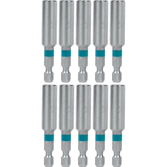 Makita A-96986 ImpactX™ 2‑3/8″ One Piece Magnetic Insert Bit Holder, 10/pk, Bulk