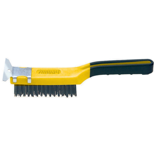 Allway SB411 4 x 11 Soft-Grip Carbon-Steel Wire Brush