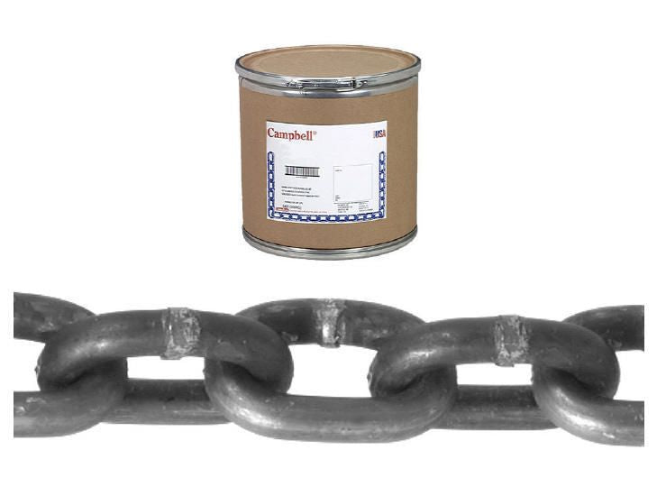 Campbell T0120330 3/16" Grade 30 Proof Coil Chain, Hot Galvanized, 500' per Drum