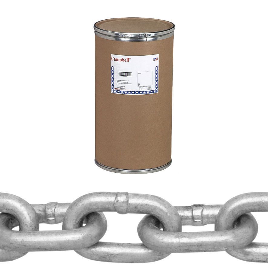 Campbell T0129332 3/8" Mooring Chain, Hot Galvanized, 400' per Drum