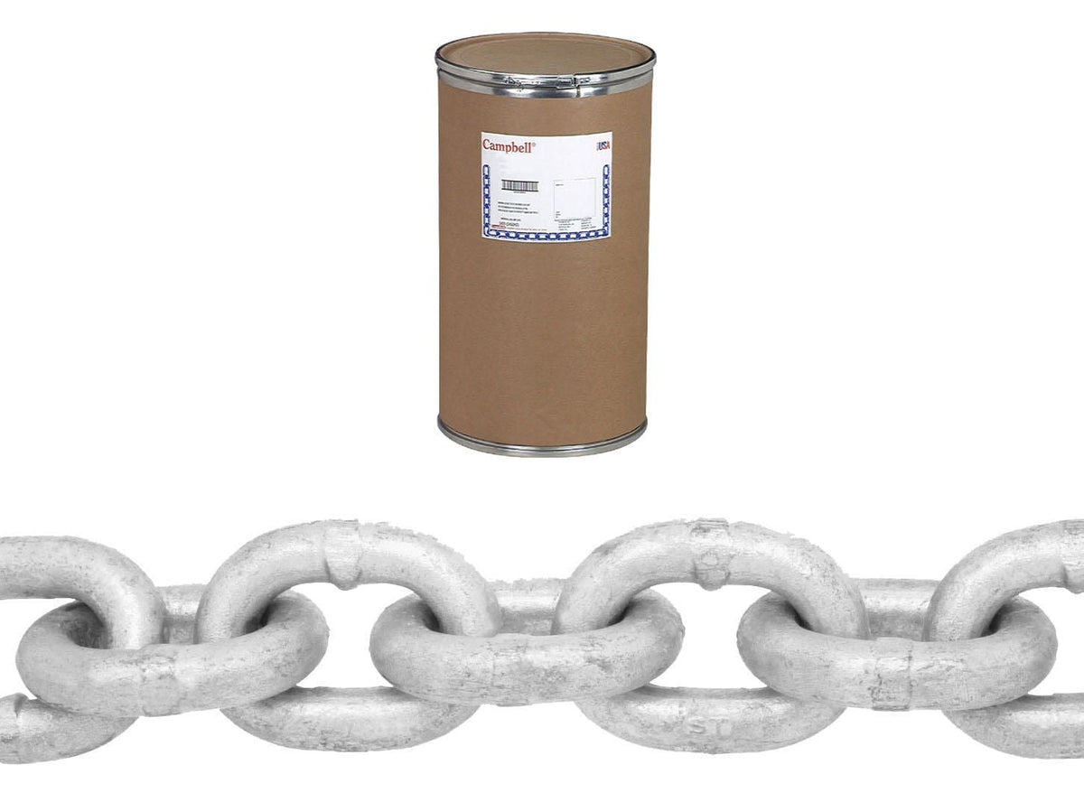 Campbell T0514832 1/2" Super Tuna Net Chain, Hot Galvanized, 200' per Drum