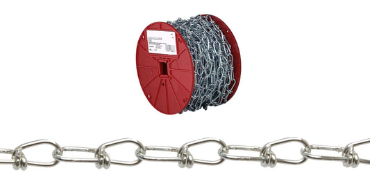 Campbell PD0722027N 2/0 Double Loop (Inco) Chain, Yellow Polycoat, 125' per Reel