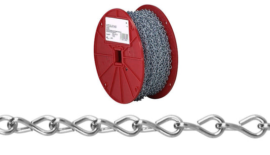 Campbell T0724027N #16 Steel Single Jack Chain, Zinc Plated, 250' per Reel