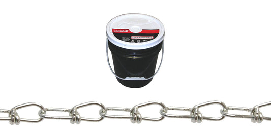 Campbell T0752023N 2/0 Double Loop (Inco) Chain, Zinc Plated, 350' per Round Pail