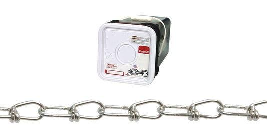 Campbell T0754126N #1 Double Loop (Inco) Chain, Zinc Plated, 450' per Square Pail