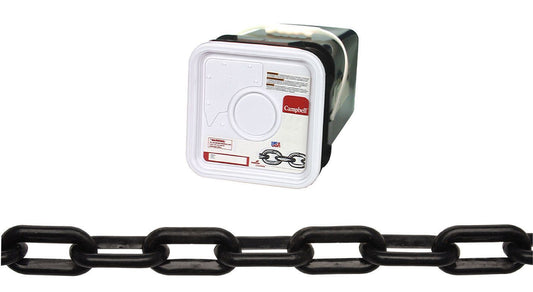 Campbell T0990856 #8 Plastic Chain, Black, 138' per Square Pail
