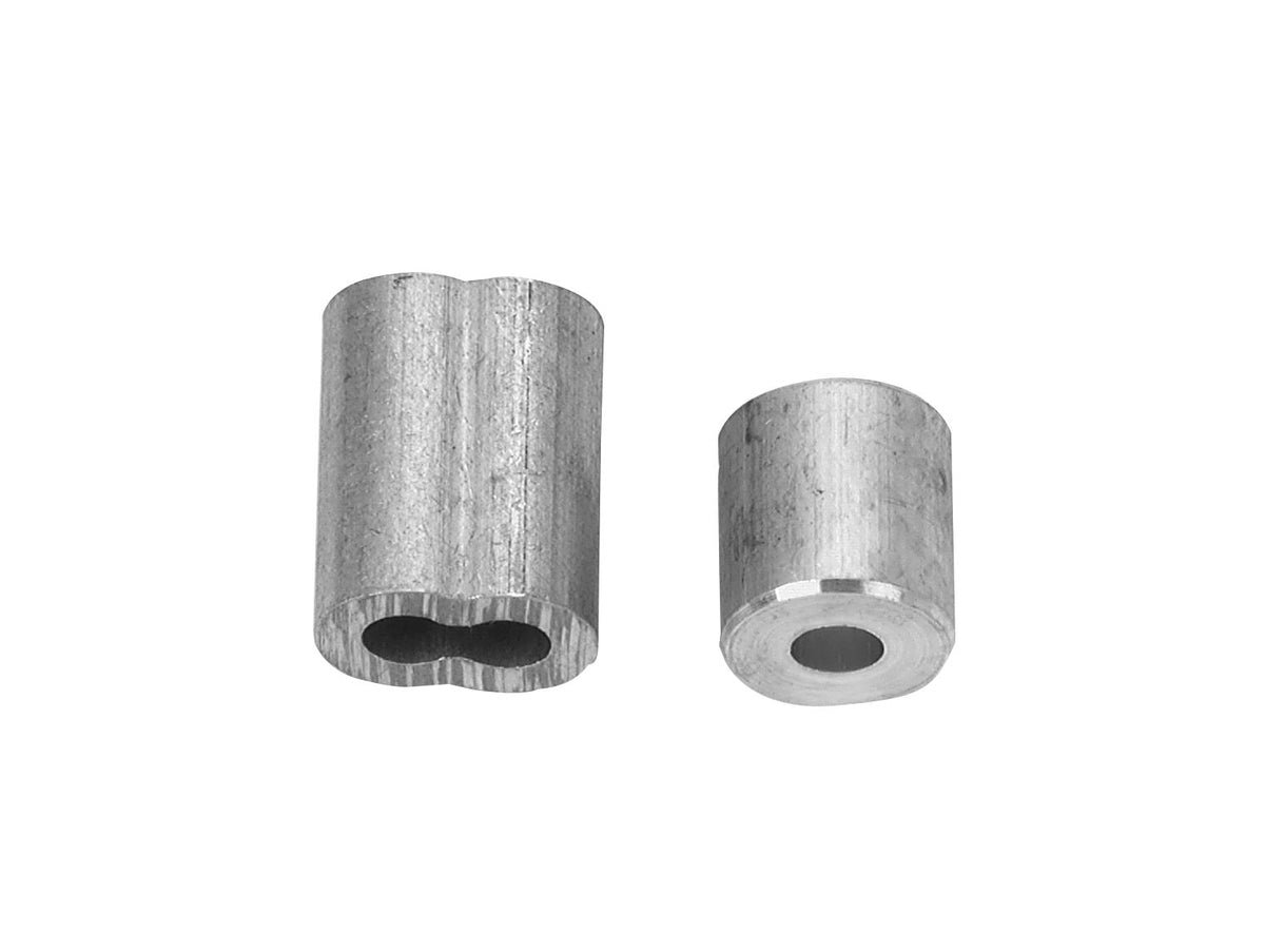 Campbell B7675424 1/8" Cable Ferrules (2 pcs) & Stops (2 pcs) Set, Aluminum