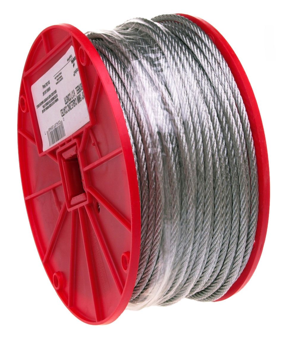 Campbell 7000827 1/4" 7 x 19 Cable, Galvanized Wire, 250 Feet per Reel
