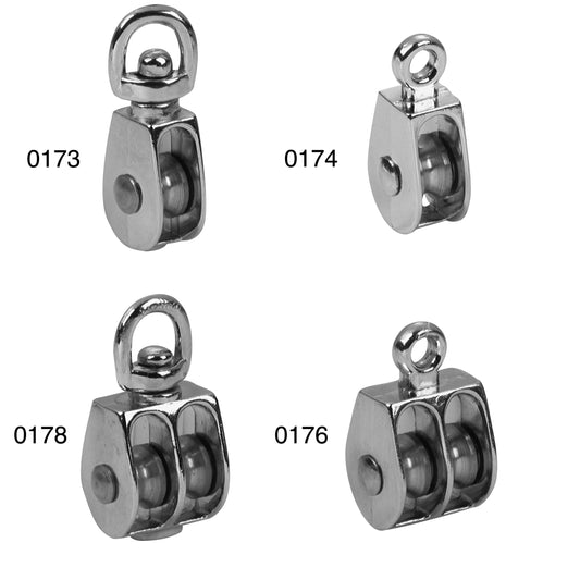 Campbell T7655022N 1-1/4" Pulley, Single Sheave, Swivel Eye, #0173
