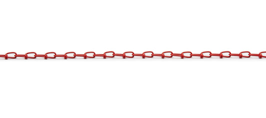 Campbell PG0722227N #3 Double Loop (Inco) Chain, Red Polycoat, 150' per Reel