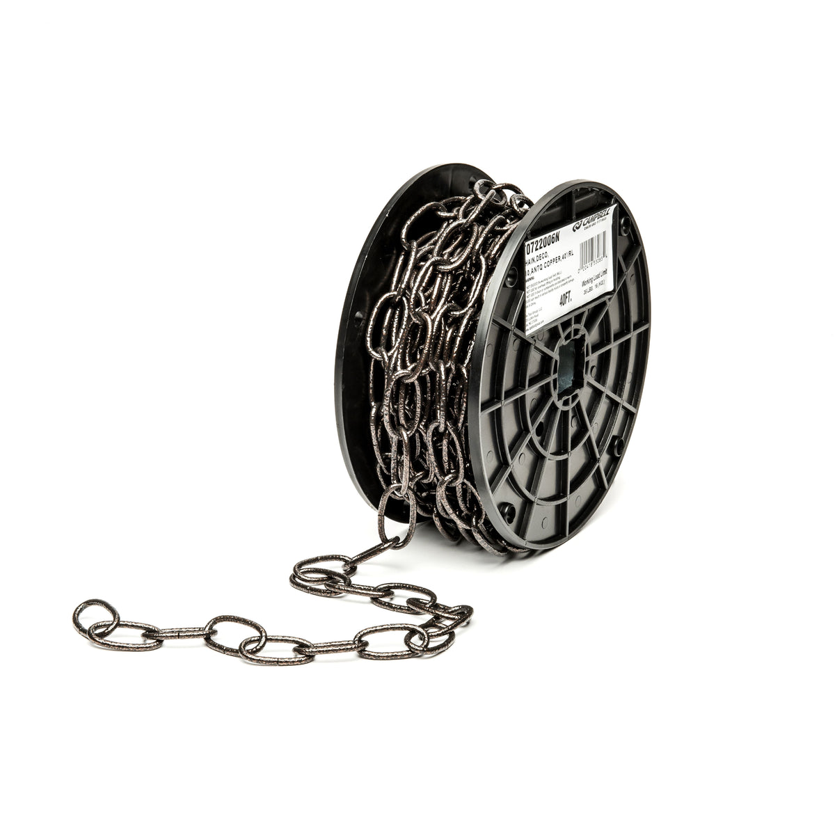 Campbell T0722006N #10 Decorator Chain, Antique Copper, 40' per Reel