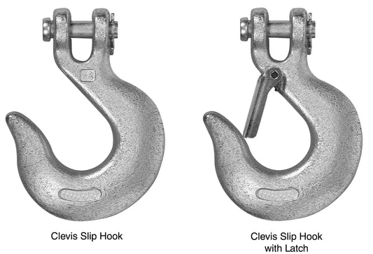 Campbell T9700424 1/4" Clevis Slip Hook w/Latch, Grade 43, Zinc Plated