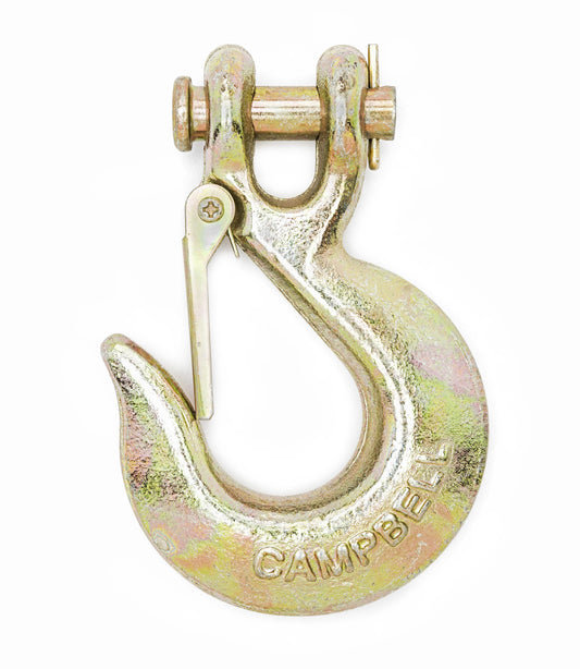 Campbell T9504515 3/8" Clevis Slip Hook w/Latch, Grade 70, Yellow Chromate