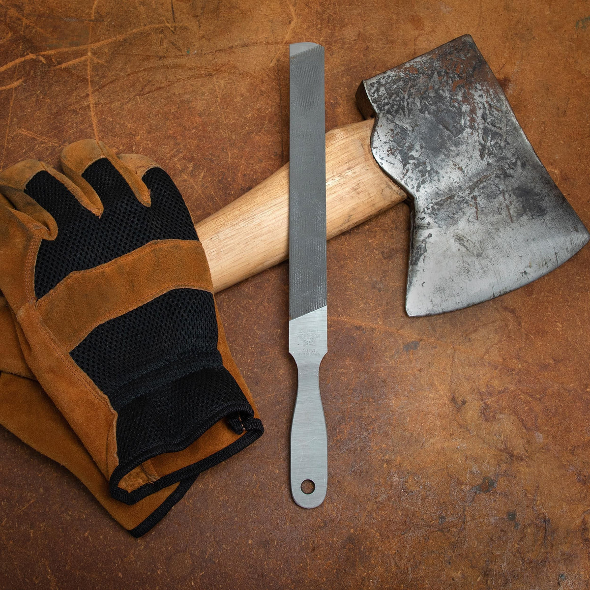 Nicholson 06706NN 8" Rectangular Double/Single Cut Axe File - Carded