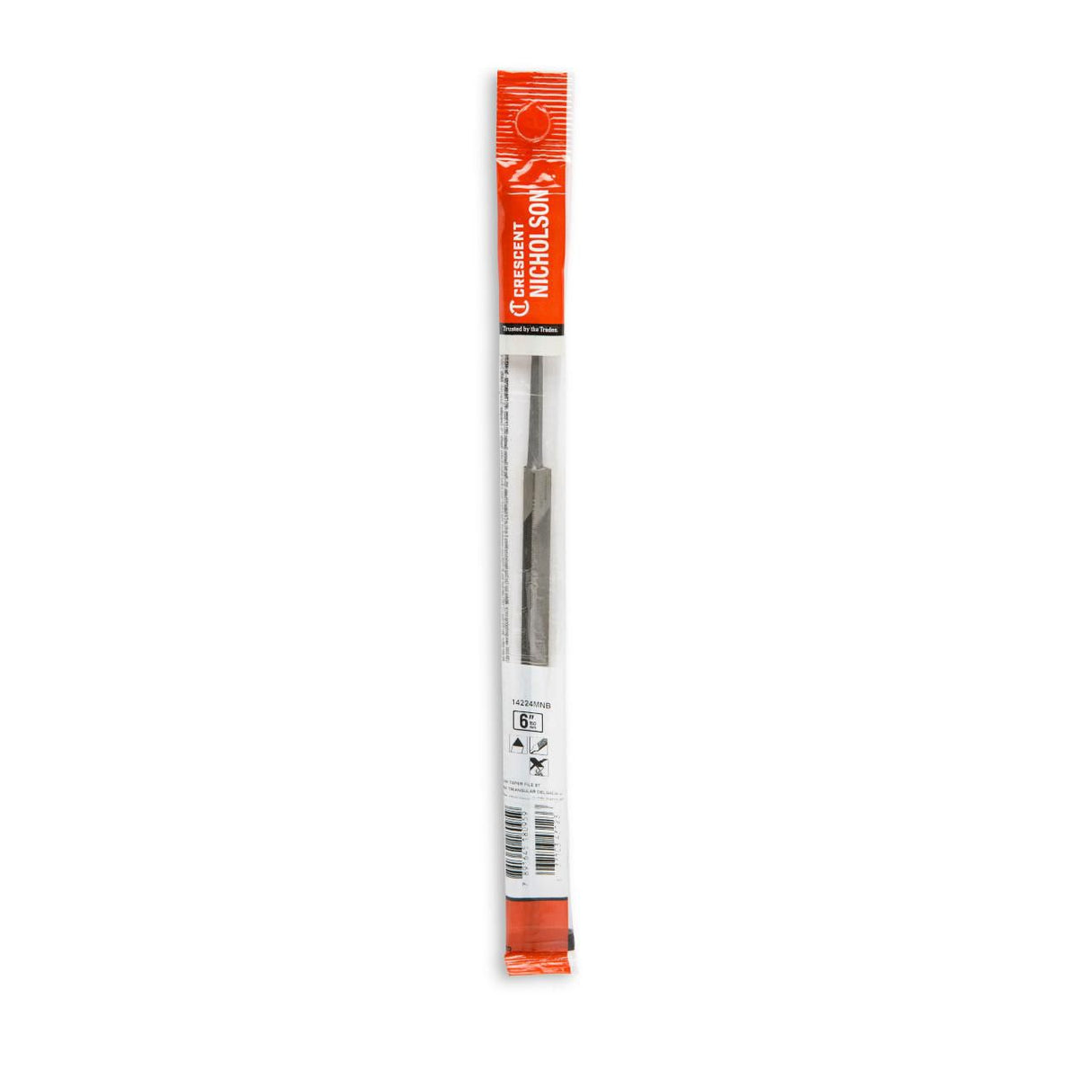 Nicholson 14224MNB 6" Triangular Single Cut Slim Taper File - Boxed