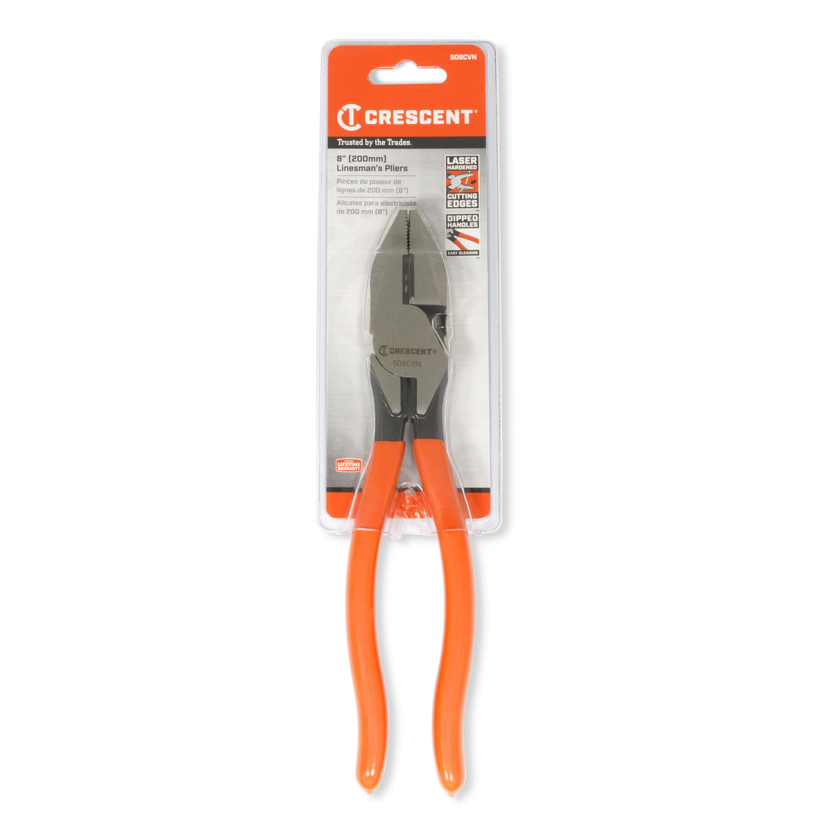 Crescent 508CVN 8" Lineman Solid Joint Side Cutting Pliers