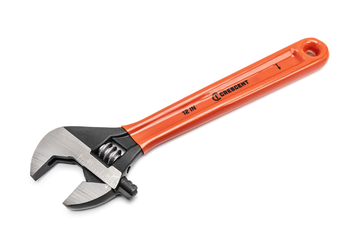 Crescent AT212CVS 12" Black Oxide Adjustable Wrench with Cushion Grip