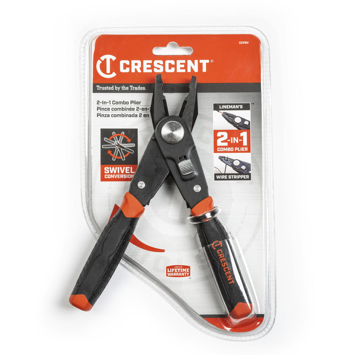 Crescent CCP8V 2 in 1 Combo Dual Material Lineman Pliers and Wire Stripper