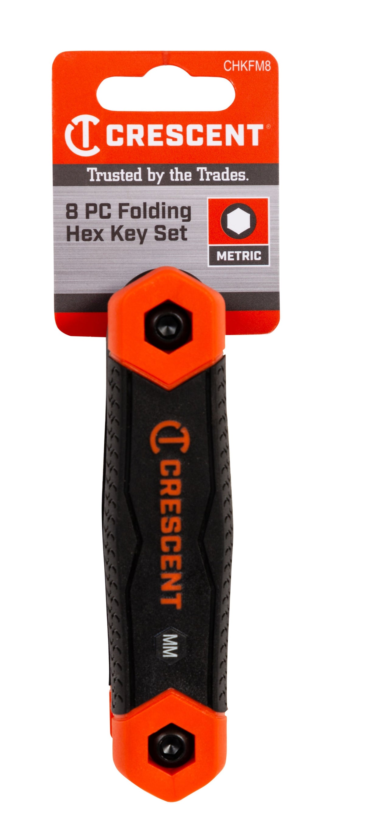 Crescent CHKFM8 8 Piece Folding Metric Hex Dual Material Key Set