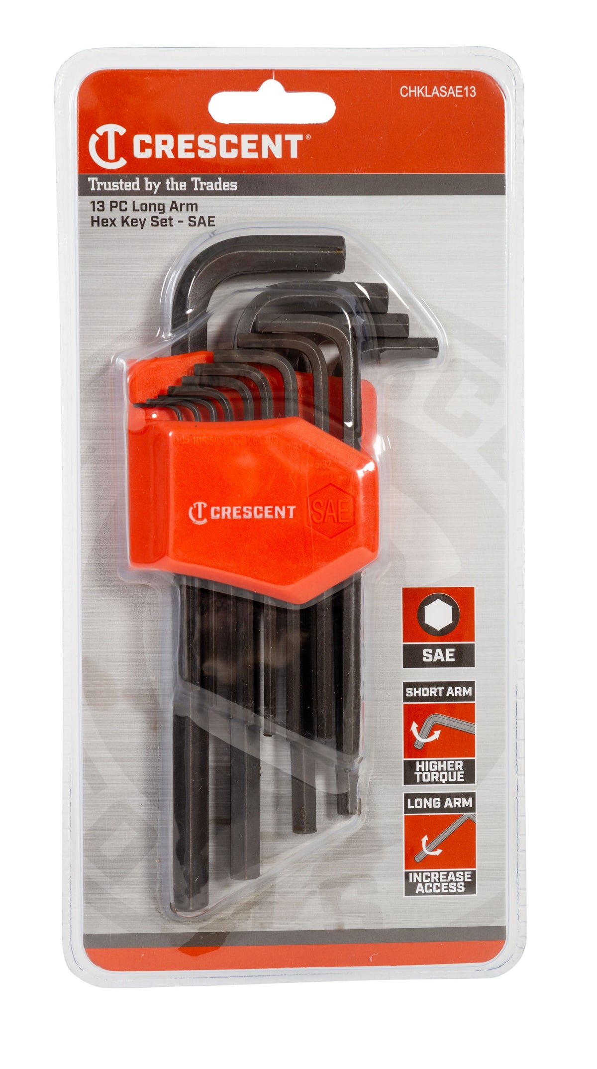 Crescent CHKLASAE13 13 Piece Long Arm SAE Hex Key Set