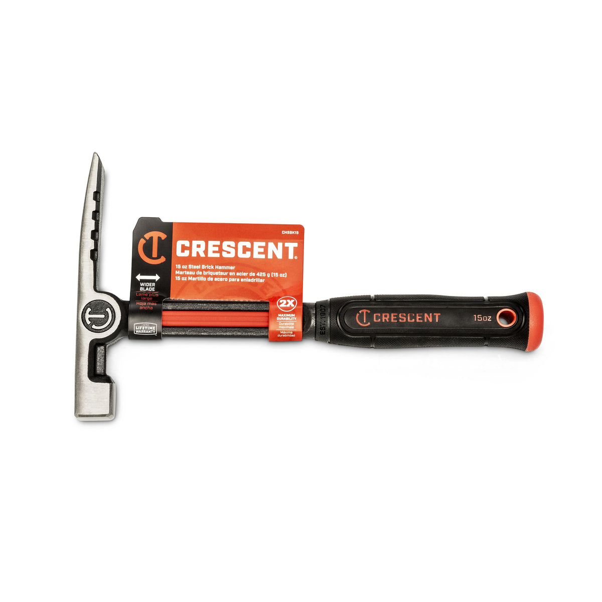 Crescent CHSBK15 15 oz. Brick Hammer with Steel Handle