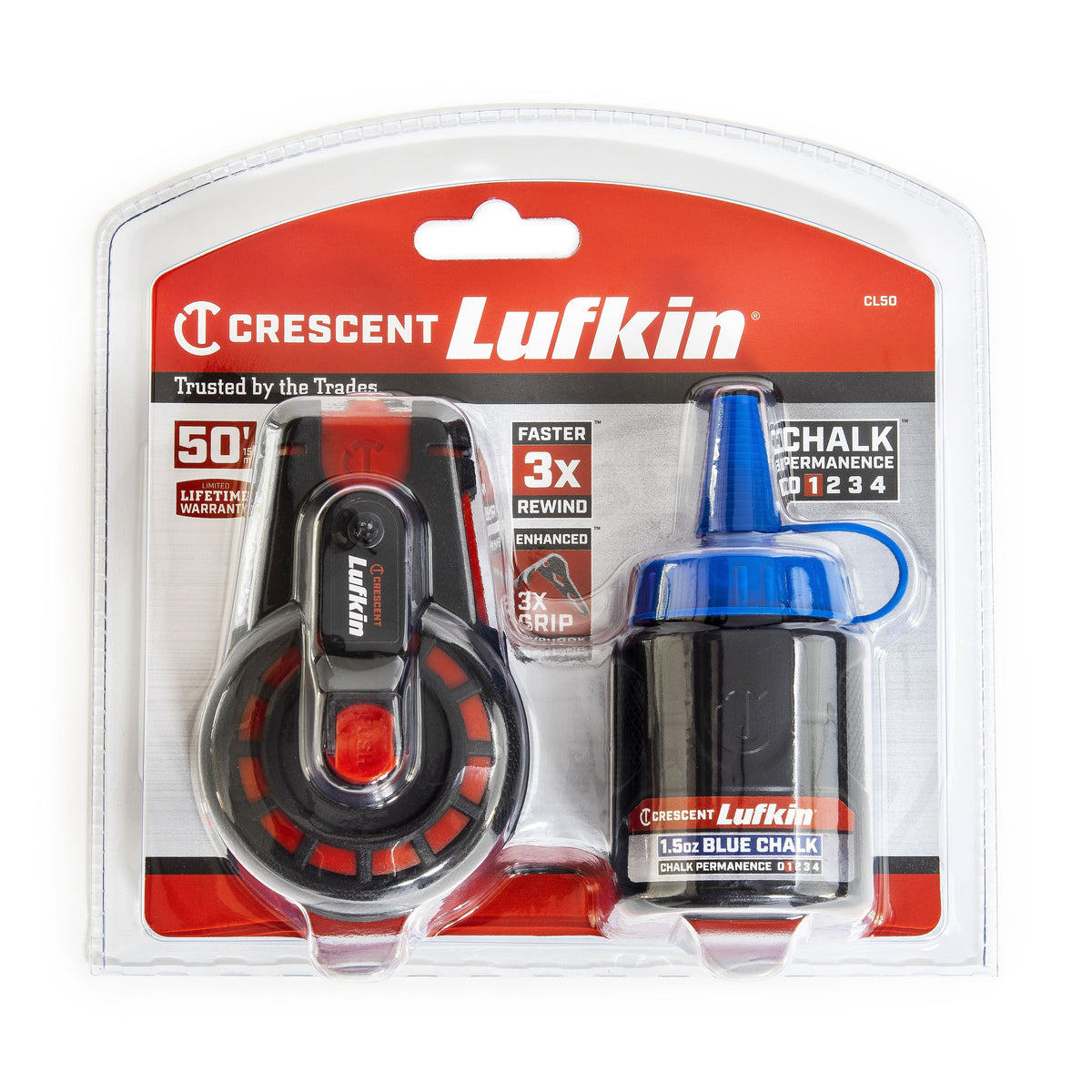 Lufkin CL50 50' Compact Chalk & Reel with Blue Chalk