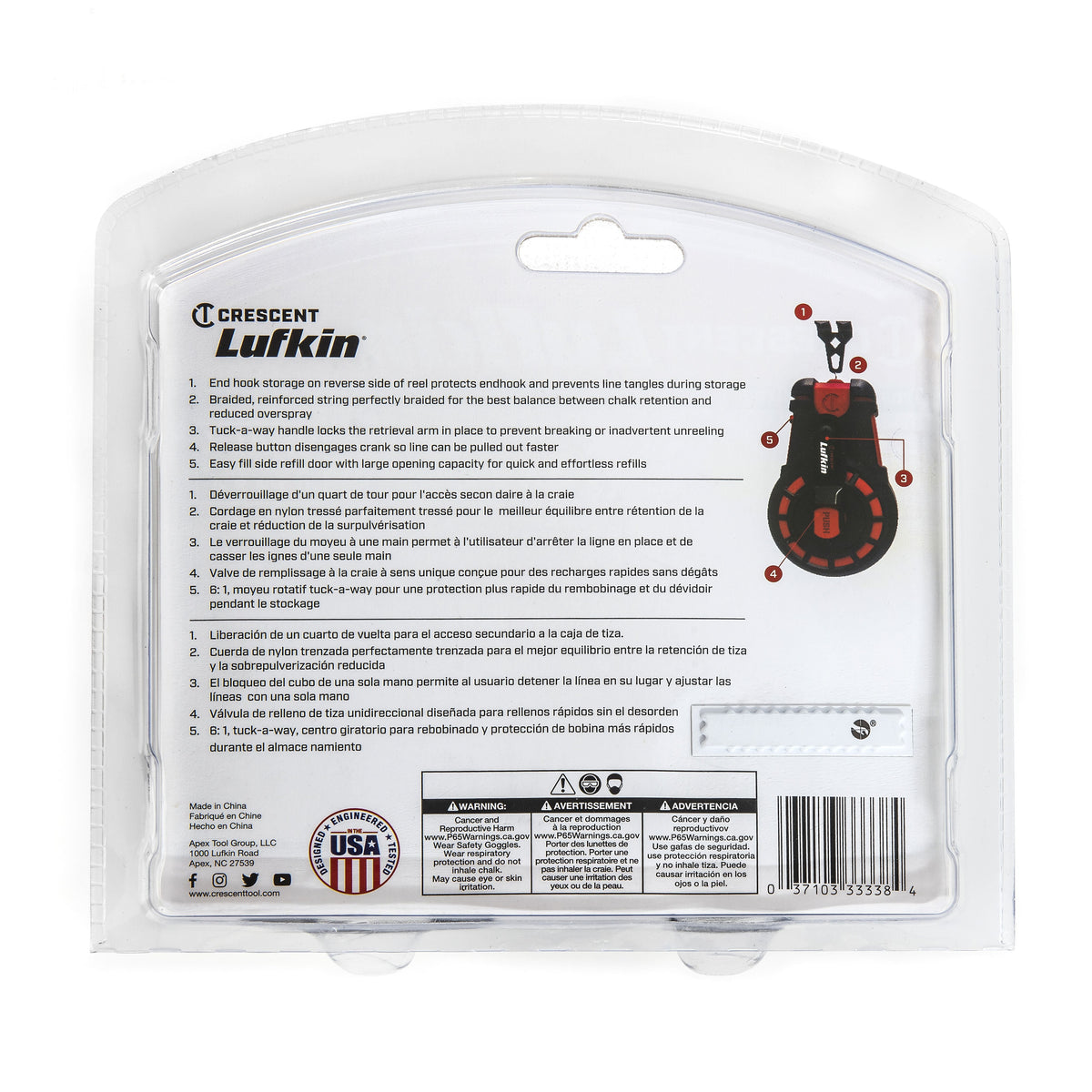 Lufkin CL50 50' Compact Chalk & Reel with Blue Chalk