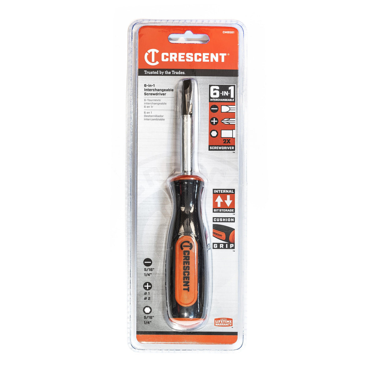 Crescent CMBS61 6-in-1 Interchangeable Screwdriver