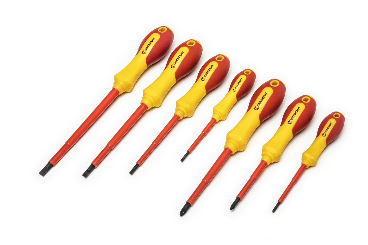 Crescent CTVDESDS 7 Piece VDE Insulated Screwdriver Set