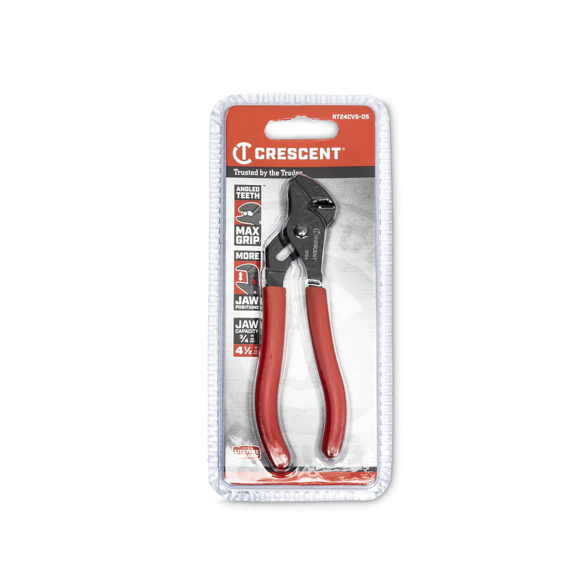 Crescent RT24CVS-05 4-1/2" Mini Dipped Handle Tongue and Groove Pliers