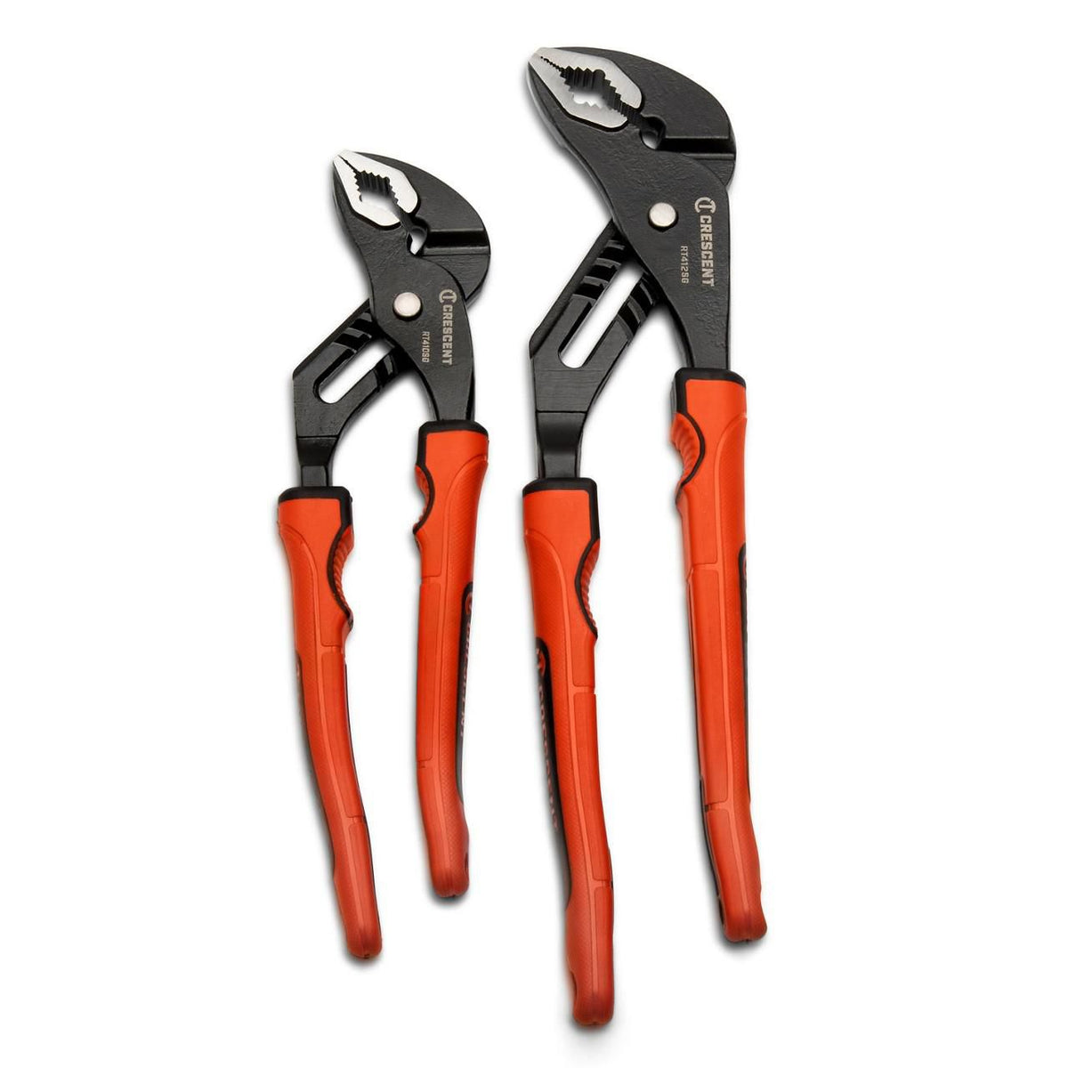 Crescent RT400SGSET2R-05 2 Piece Grip Zone™ V-Jaw Tongue & Groove Plier Set with Dual Material Rawhide Handle