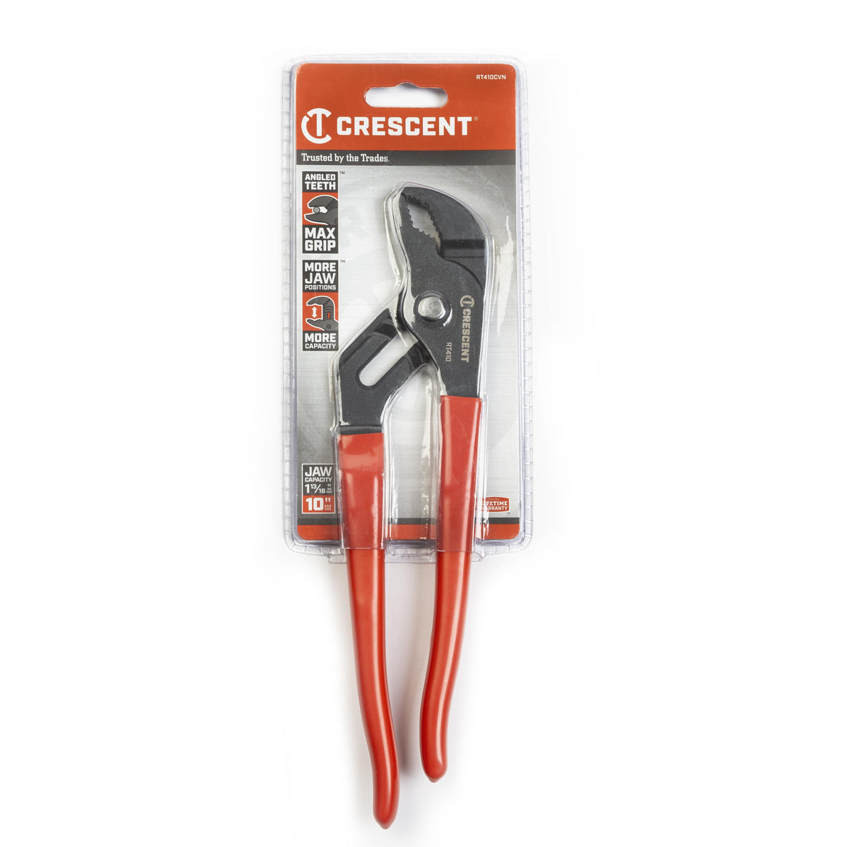 Crescent RT410CVN-05 10" V-Jaw Dipped Handle Tongue and Groove Pliers