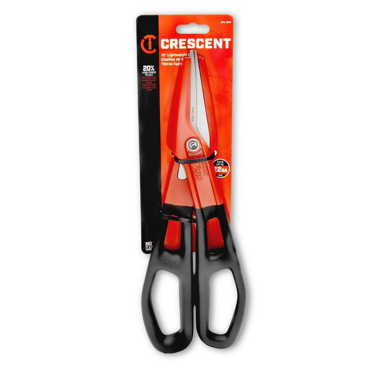 Wiss WAL13SS 13" Serrated Aluminum Tinner Snip with Dipped Handle