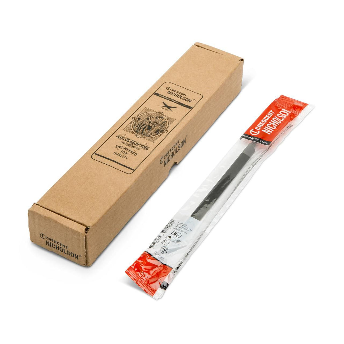 Nicholson 14290MNB 8" Triangle Single Cut Slim Taper File