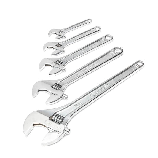 Crescent AC5PC 5 Piece Adjustable Wrench Set 6", 8", 10", 12", & 15"