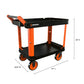 Crescent IUC2S8CBM RAILWORKS 2 Shelf Industrial Utility Cart with 8" Casters