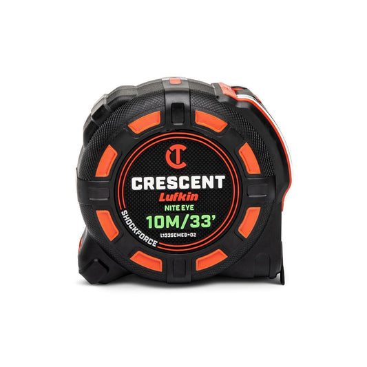 Lufkin L1335CMEB-02 1-1/4" x 10 M/33' SHOCKFORCE NITE EYE™ Tape Measure