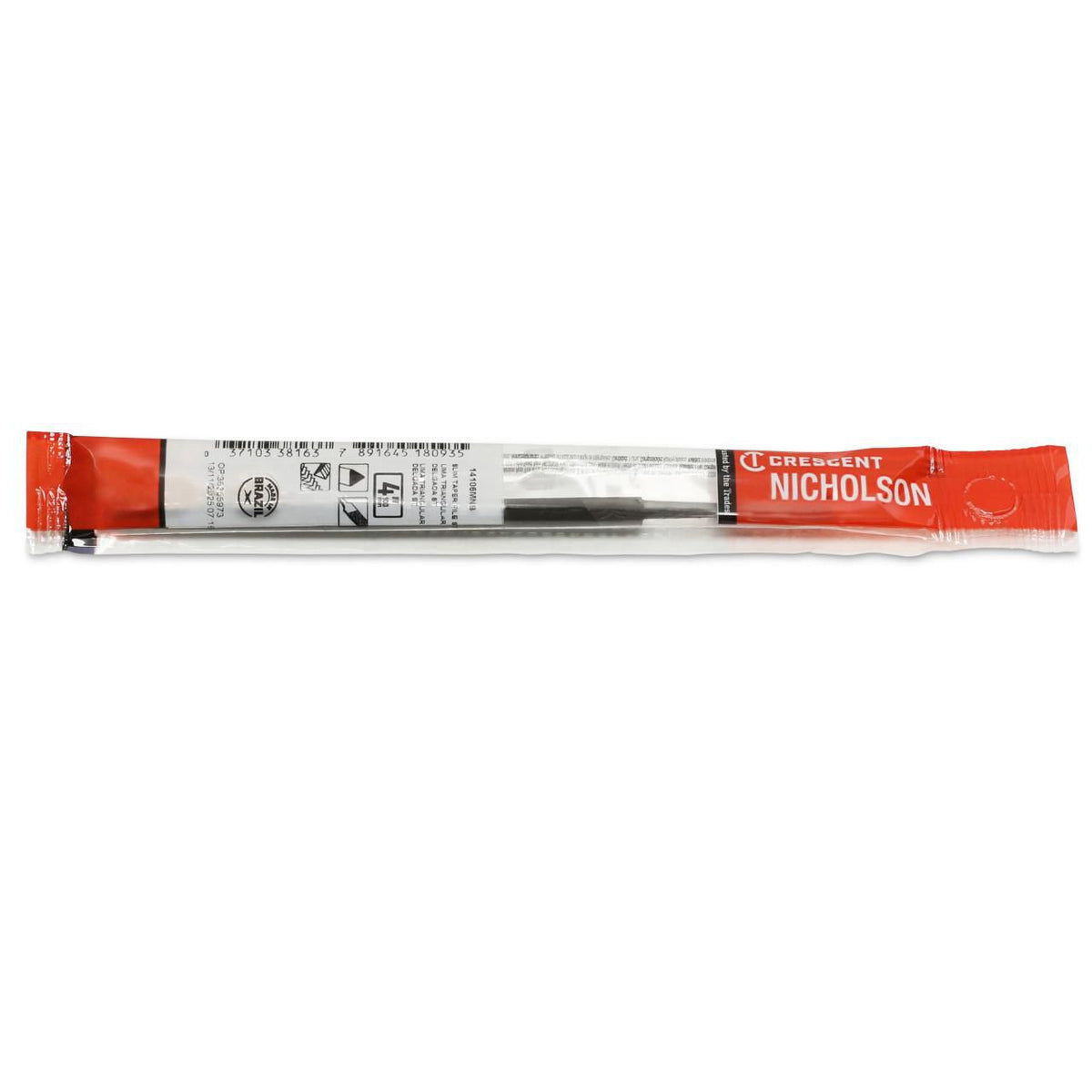 Nicholson 14106MNB 4" Triangular Single Cut Slim Taper File - Boxed