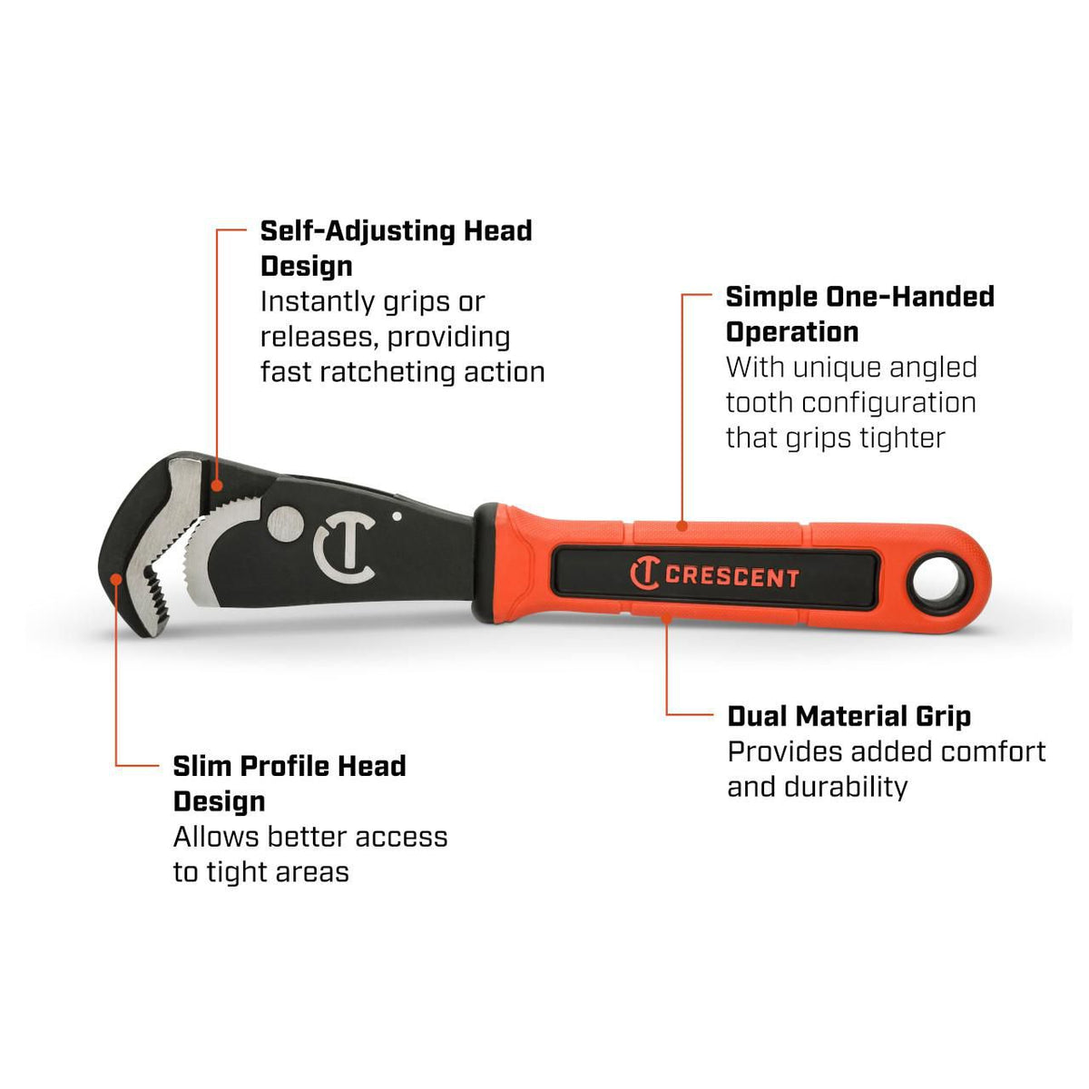 Crescent CPW12 12" Self-Adjusting Dual Material Pipe Wrench